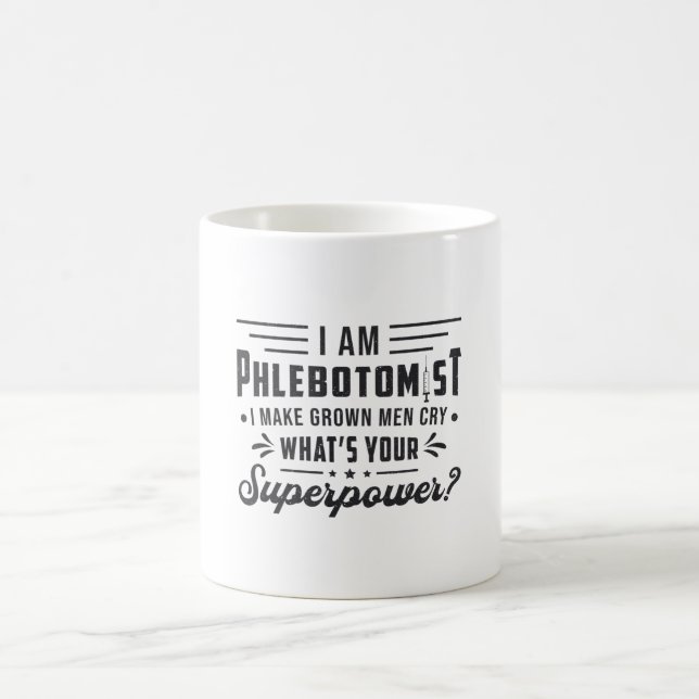Caneca De Café Sou Phlebotomist Superpower Phlebotomy Gift (Centro)