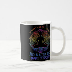 Caneca De Café Sou Principalmente Paz Amor E Luz E Um Pouco De Yo