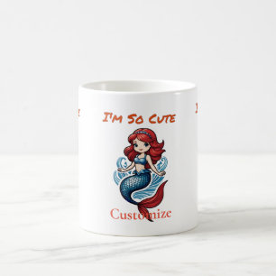 Caneca De Café Sou tão fofa Sereia Thunder_Cove