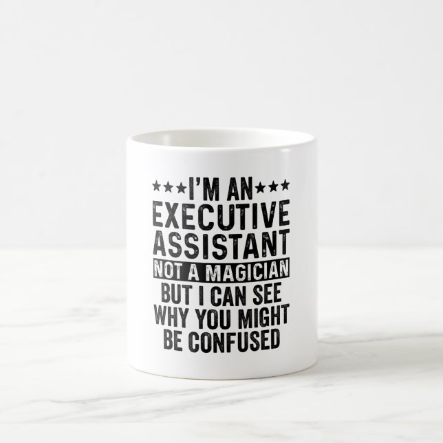 Caneca De Café Sou um assistente executivo, não um mago engraçado (Centro)