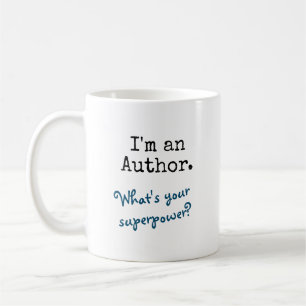 Caneca De Café Sou um autor. Qual é a sua superpotência? Mug De