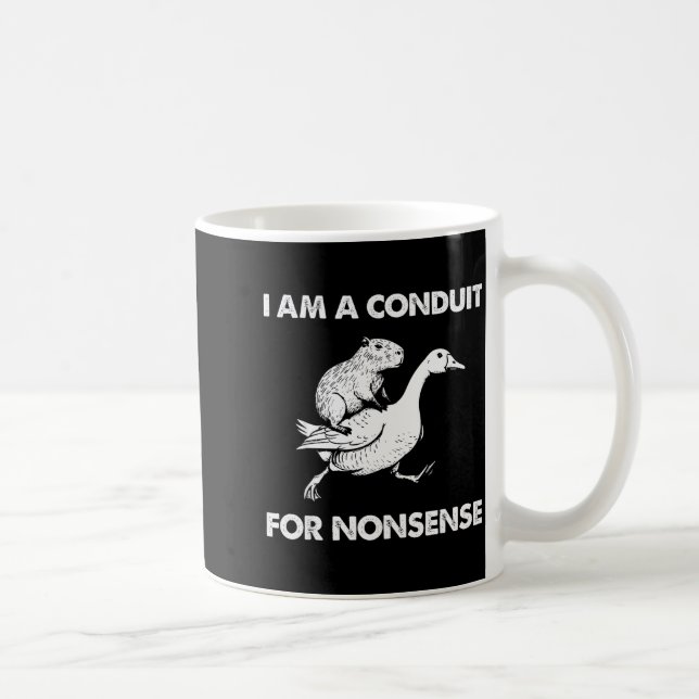 Caneca De Café Sou Um Condutor Para Meme De Ganso Capivara Sem Se (Direita)