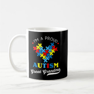 Caneca De Café Sou um Excelente Autismo orgulhoso vovó - Perfeit