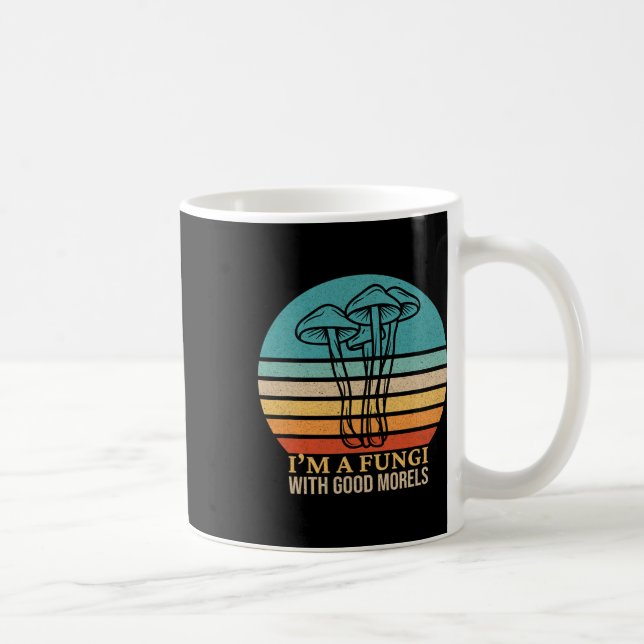 Caneca De Café Sou um Fungo Engraçado Morel Mushroom Forjando Fun (Direita)
