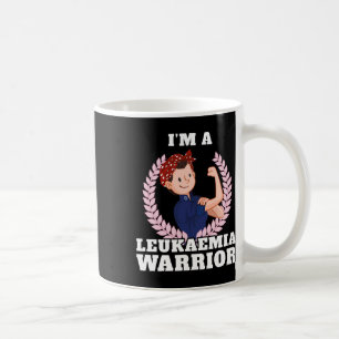 Caneca De Café Sou um guerreiro de leucemia Sensibilização 1
