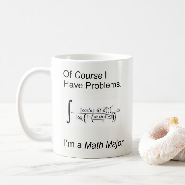 Caneca De Café Sou um Major de Matemática (Com Donut)