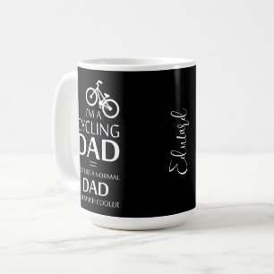 Caneca De Café Sou um Pai de ciclismo, um nome personalizado pret