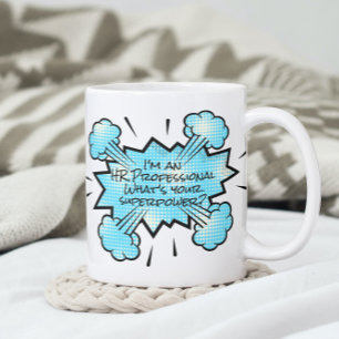Caneca De Café Sou um profissional de RH. Qual é a sua superpotên