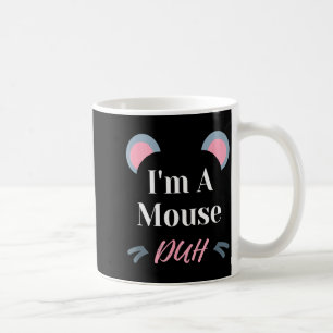 Caneca De Café Sou um rato, né, fantasia de Halloween fácil e eng