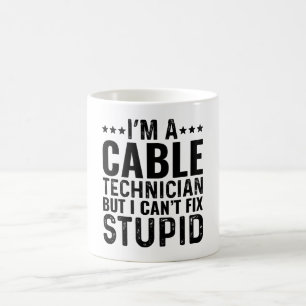 Caneca De Café Sou um técnico de cabos, mas não consigo consertar