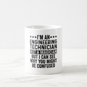 Caneca De Café Sou um técnico de engenharia, não um mago engraçad