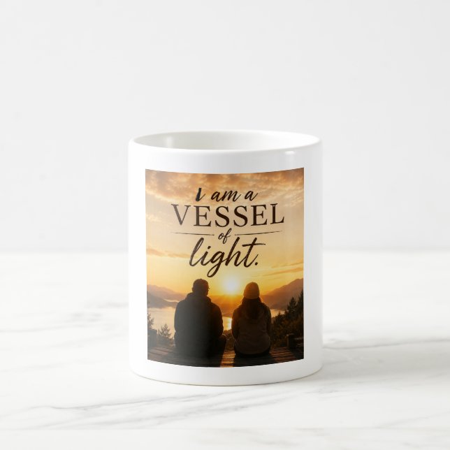 Caneca De Café Sou um Vaso de Luz (Centro)