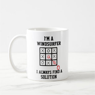 Caneca De Café Sou um windsurfista, sempre encontro uma solução C