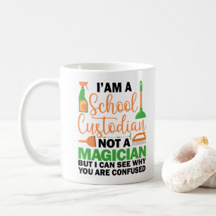 Caneca De Café Sou Um Zelador de Escola Legal Frase Sarcástica En