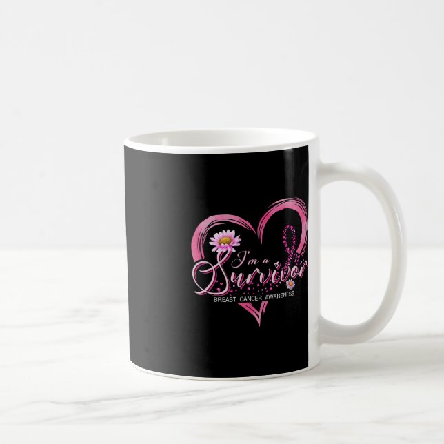 Caneca De Café Sou uma fita rosa de consciência sobre Cancer de s (Direita)
