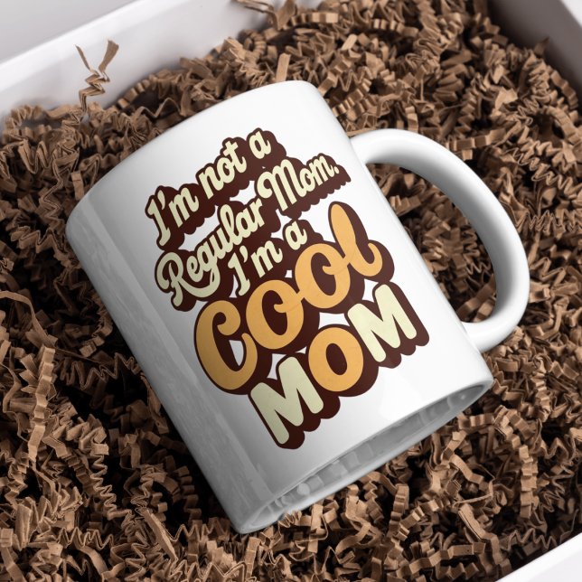Caneca De Café Sou uma legal mãe moderna e engraçada mãe retrô (Criador carregado)