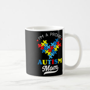 Caneca De Café Sou Uma Mãe Orgulhosa Consciência do Autismo Coraç