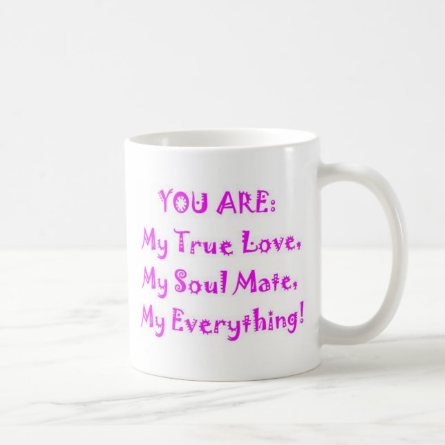 Caneca De Café Soul Mate Poem (Direita)