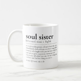 Caneca De Café Soul Sister Definition Significa Melhor Amigos Mug