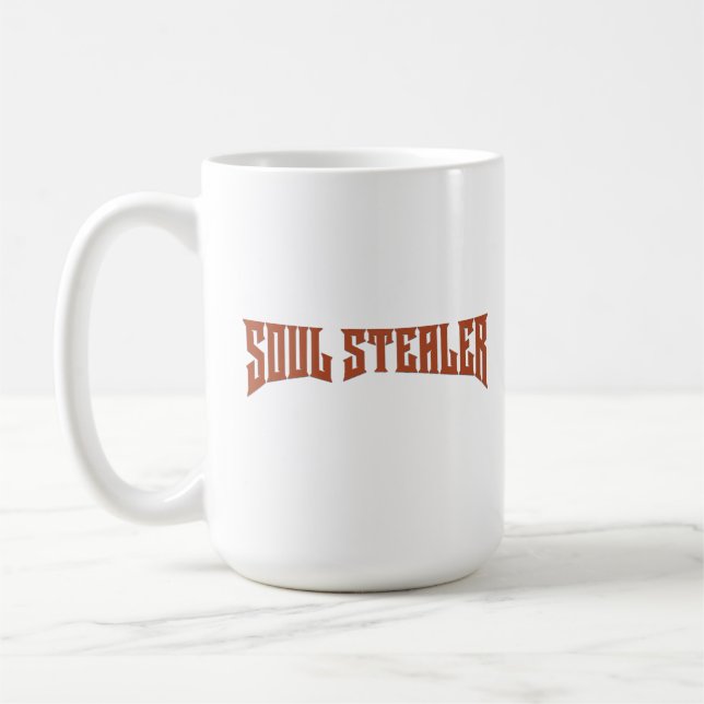 Caneca De Café Soul Stealer Funny Redhead Heavy Metal Typography (Esquerda)