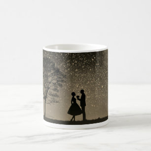 Caneca De Café Soulmates Eu te amo casal de colheita romântico