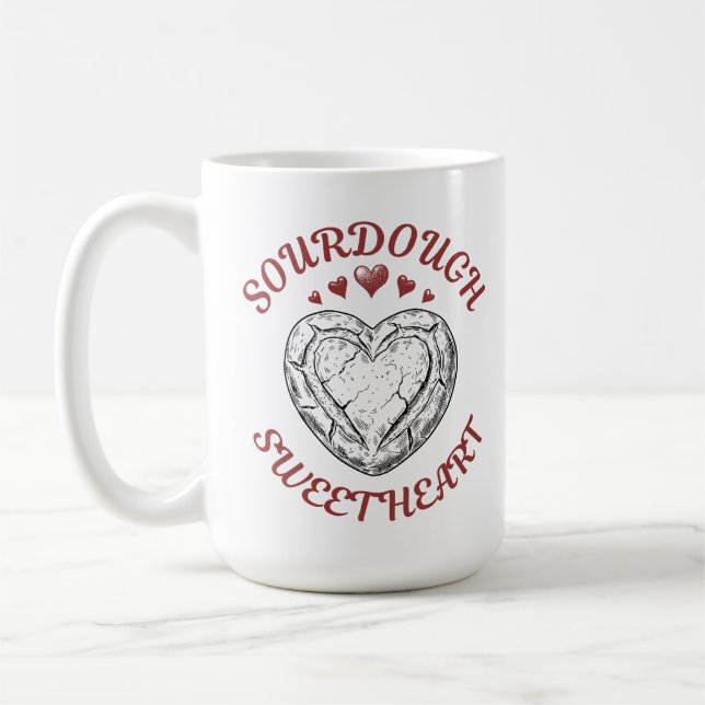 Caneca De Café Sourdough Sweetheart – Funny Valentine Gift (Esquerda)