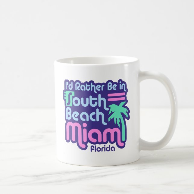 Caneca De Café South Beach Miami (Direita)