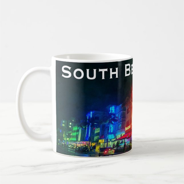 Caneca De Café South Beach, Miami, Florida Art Deco (Esquerda)