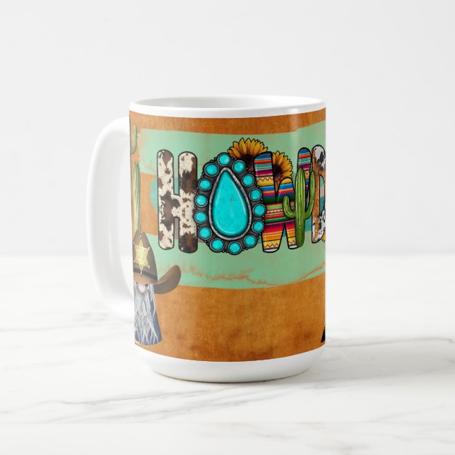 Caneca De Café Southwest Howdy (Frente Esquerda)