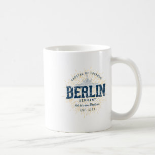 Caneca De Café Souvenir de Férias na Alemanha Berlim Vintage