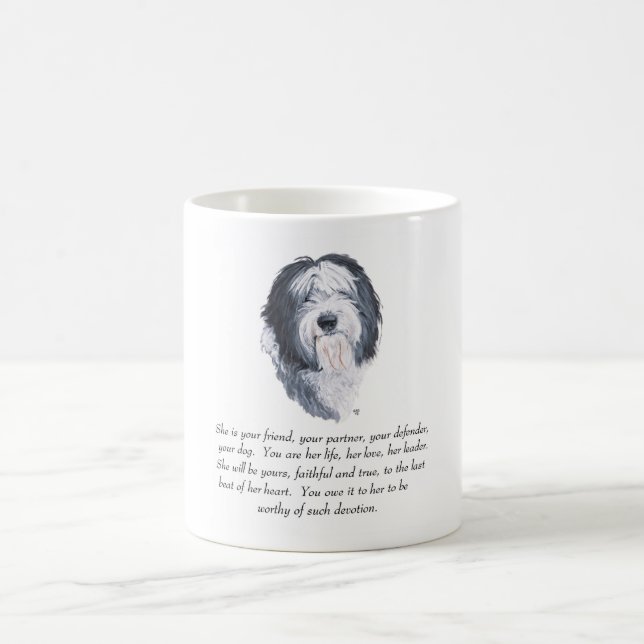 Caneca De Café Souvenirs de Old English Sheepdog (Centro)