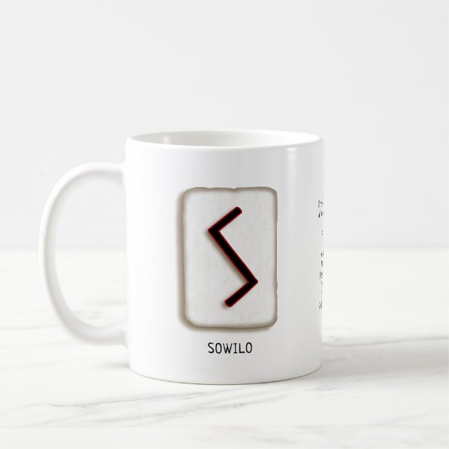 Caneca De Café Sowilo RuneStone Mug (Esquerda)