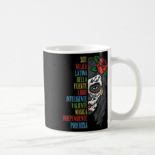 Caneca De Café Soy Mujer Latina Sugar Crânio Mulheres Cinco de Ma