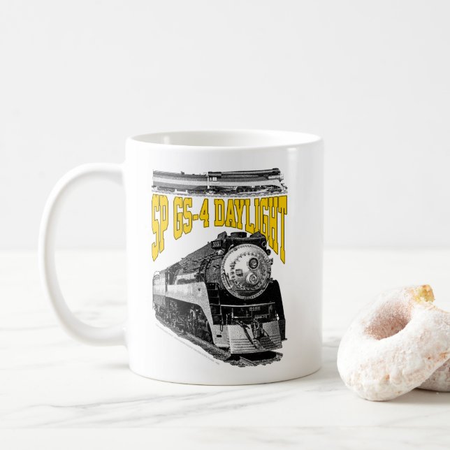 Caneca De Café SP GS-4 4449 a Vapor Locomoção do Trem de Passagei (Com Donut)