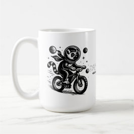 Caneca De Café Space Lemur Astronaut Riding Bicycle - Madagascar 