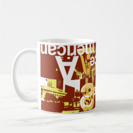 Caneca De Café SpaceAmerican em vermelho