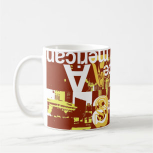 Caneca De Café SpaceAmerican em vermelho