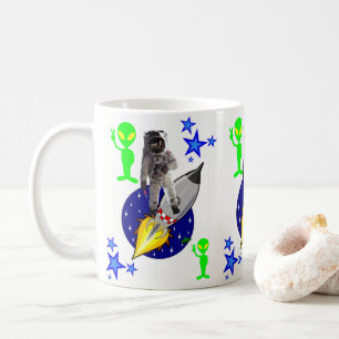 Caneca De Café Spaceship Astronauta Mug