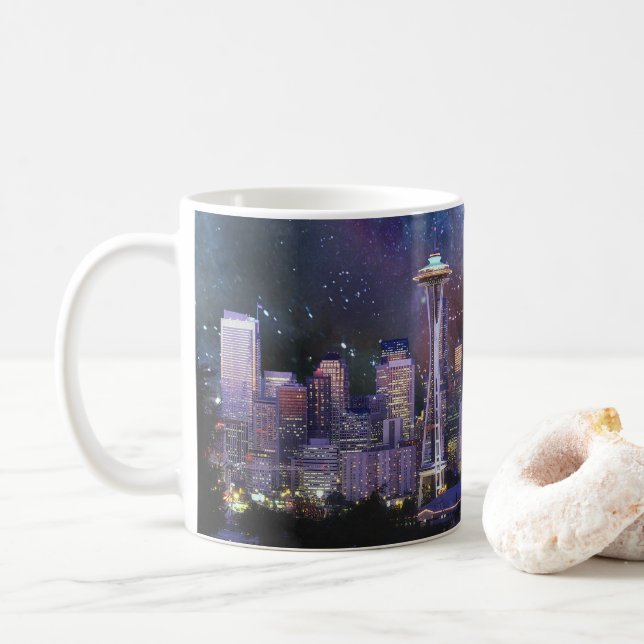 Caneca De Café Spacey Seattle (Com Donut)