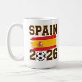 Caneca De Café Spain 2026 Soccer Design