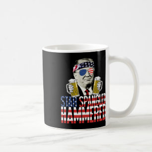 Caneca De Café Spangled Hammered Presidente Donald Trump Beer Lov