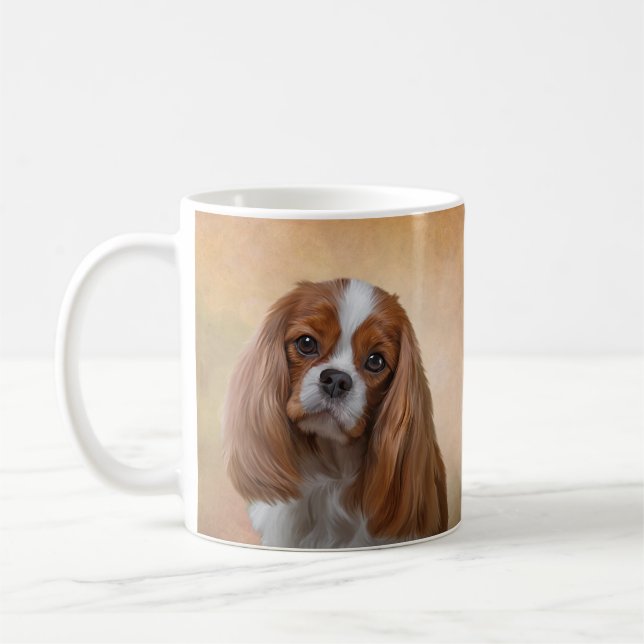 Caneca De Café Spaniel de rei descuidado Charles do cão do (Esquerda)