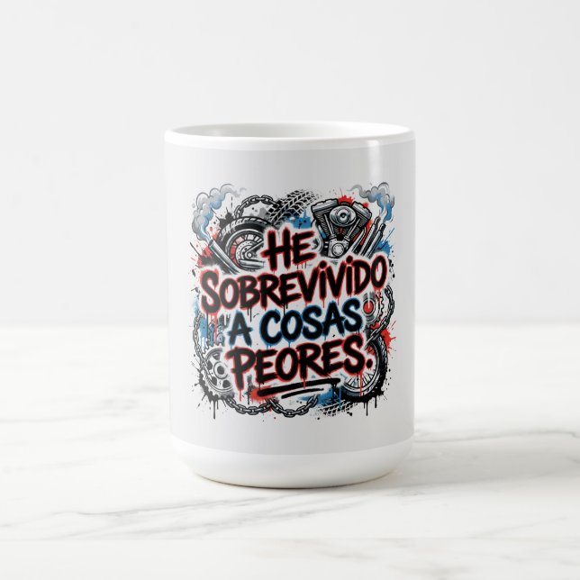 Caneca De Café Spanish biker quote – graffiti  (Centro)