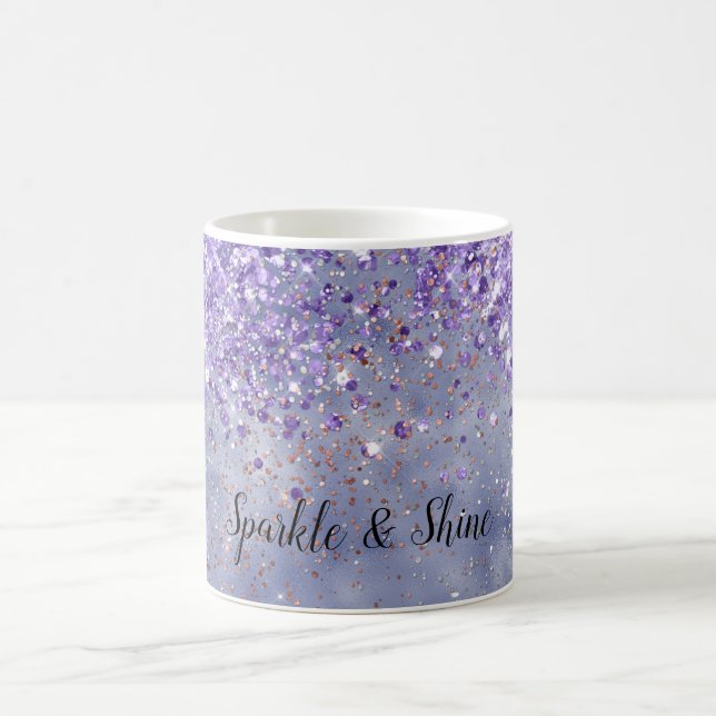 Caneca De Café Sparkle Dourado roxo (Centro)