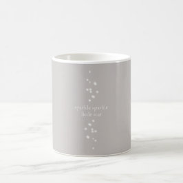 Caneca De Café Sparkle Sparkle Little Star Silver Cinza