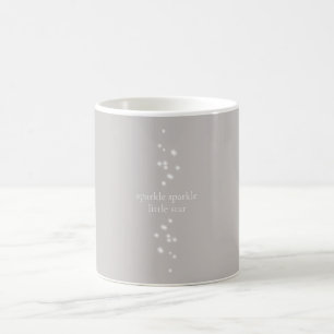 Caneca De Café Sparkle Sparkle Little Star Silver Cinza