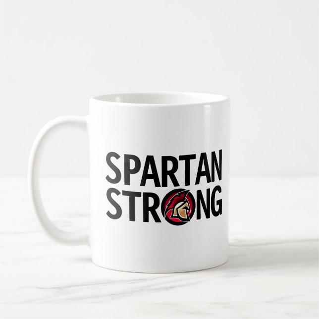 Caneca De Café Spartan Strong. Mug Personalizado (Esquerda)