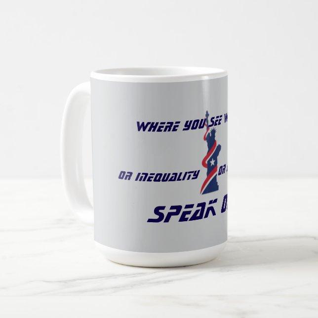 CANECA DE CAFÉ SPEAK OUT FOURTH OF JULY (Frente Esquerda)