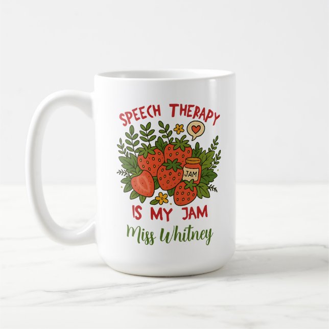 Caneca De Café Speech Therapist Language Pathologist SLP Teacher (Esquerda)