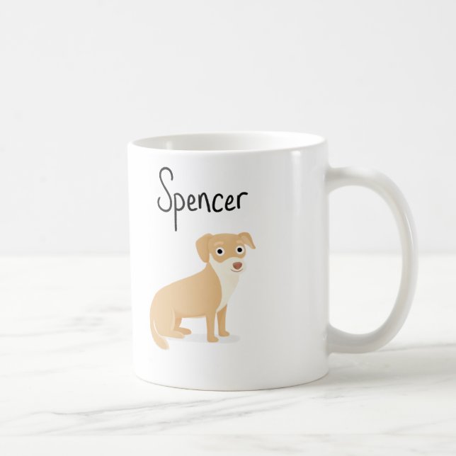 Caneca De Café Spencer o cão! (Direita)